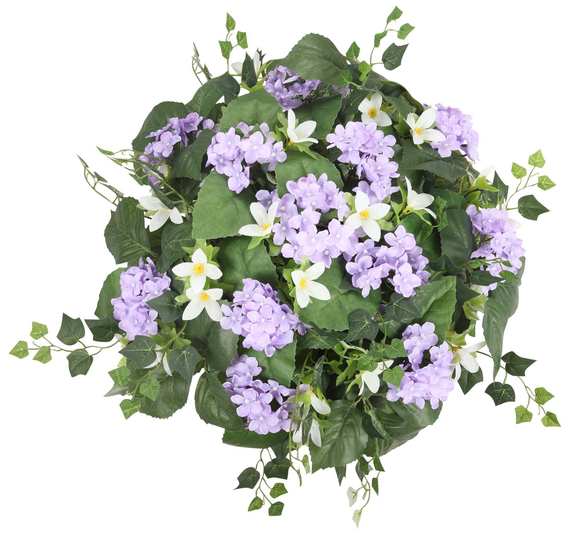 Haute Decor 22" Purple Wild Hydrangea Urn Filler with Adjustable Height
